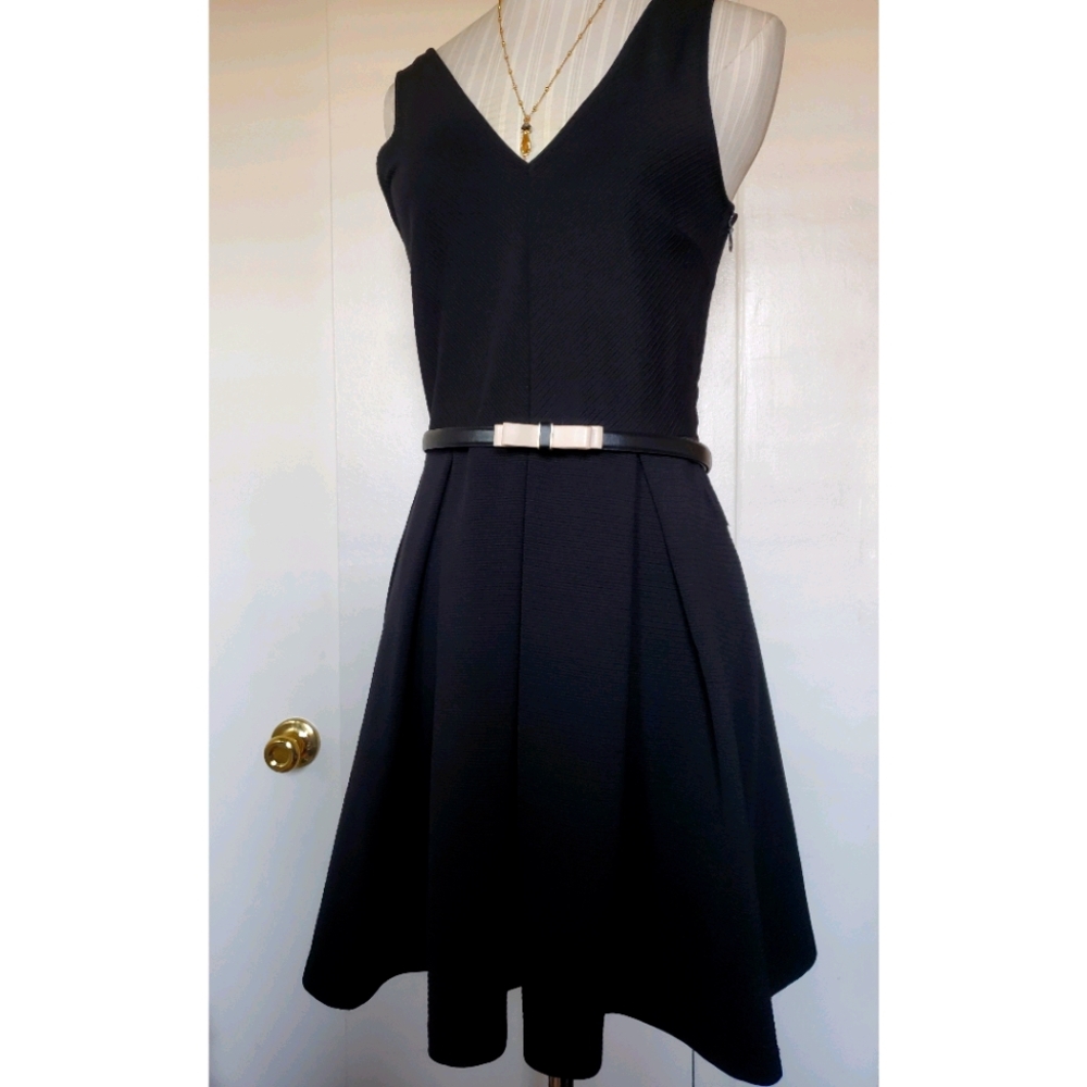 H&M Little Pleated A-Line Black Dress